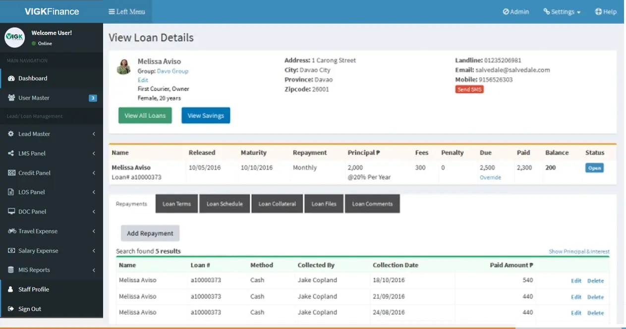 Loan Manager App Screenshot